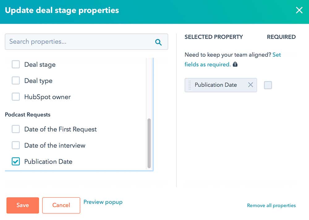 Creating the interview process for managing podcast guests in the HubSpot system