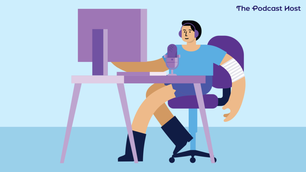 A podcaster with repetitive strain injury (RSI)