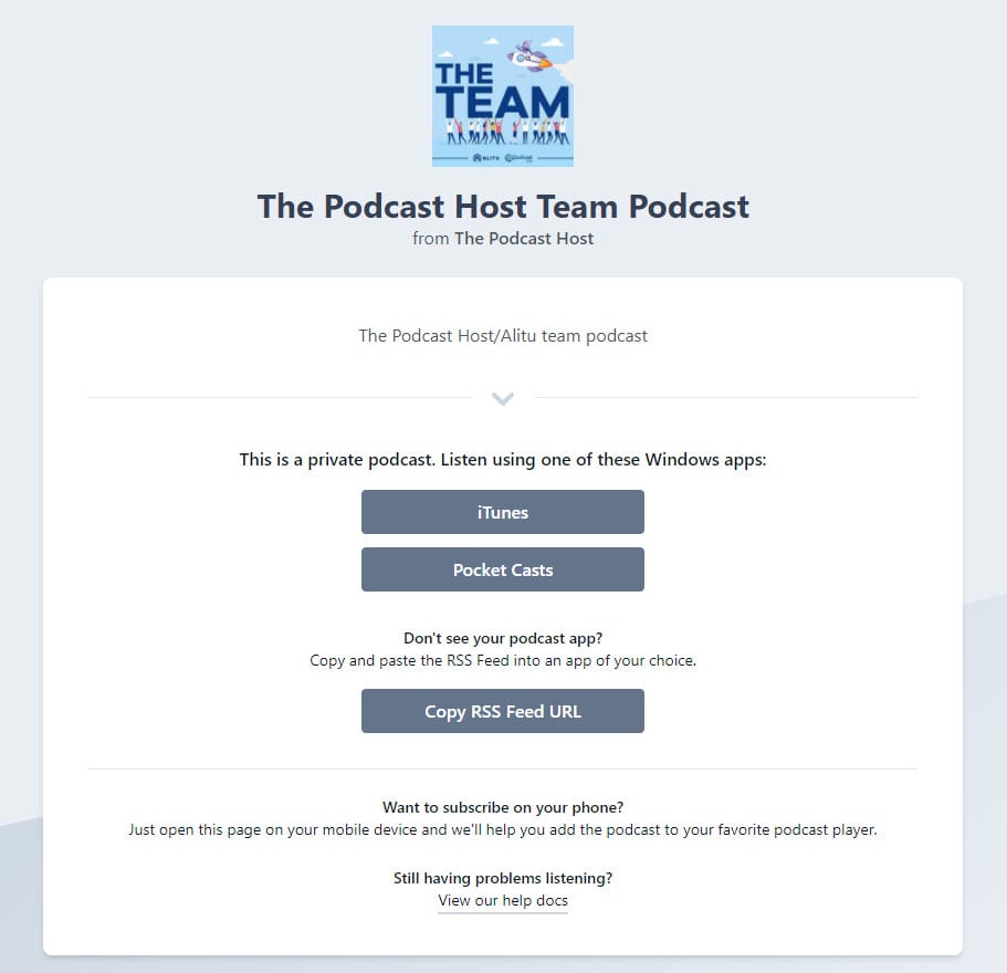 creating a private podcast on transistor