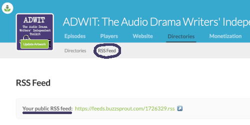 The RSS feed for podcasters will always be there to help you distribute your podcast. Here's what it looks like in Buzzsprout.