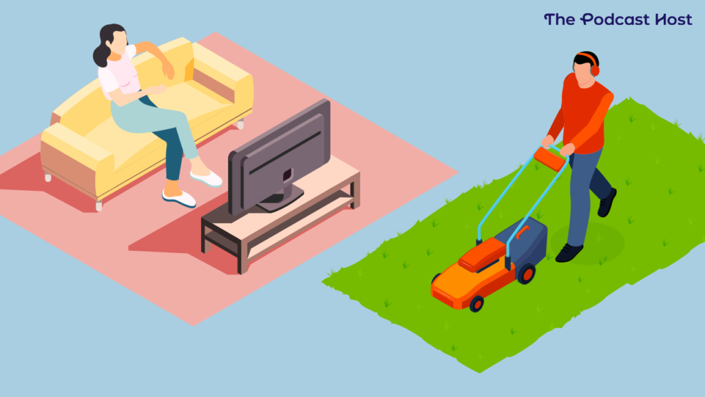 watching video and listening to audio