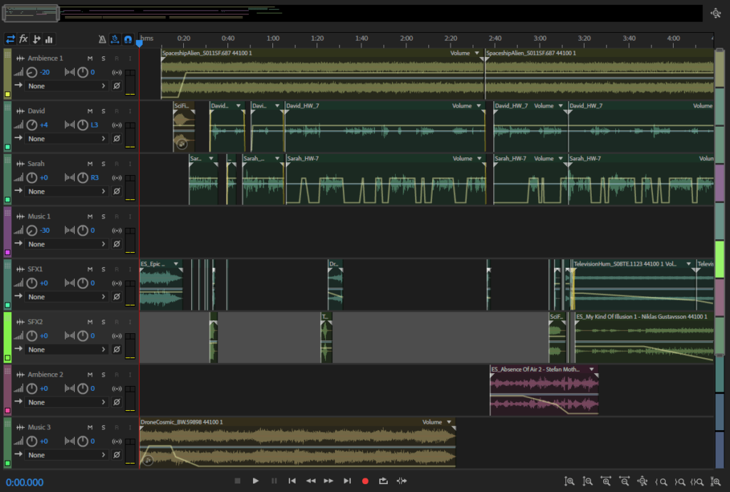 Hostile Worlds Session: adobe Audition Review
