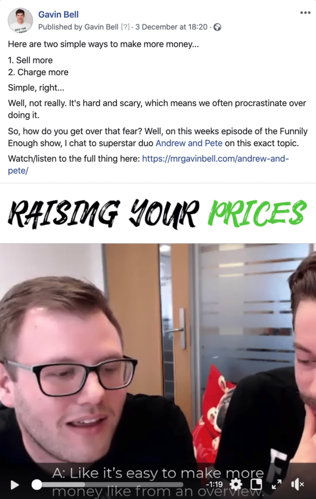 Facebook ads example