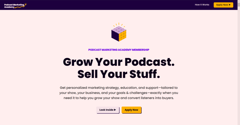 The Podcast Marketing Academy screenshot