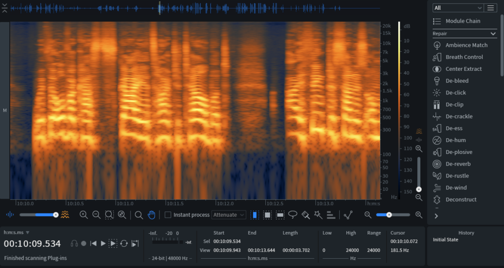 iZotope RX Editor User Interface